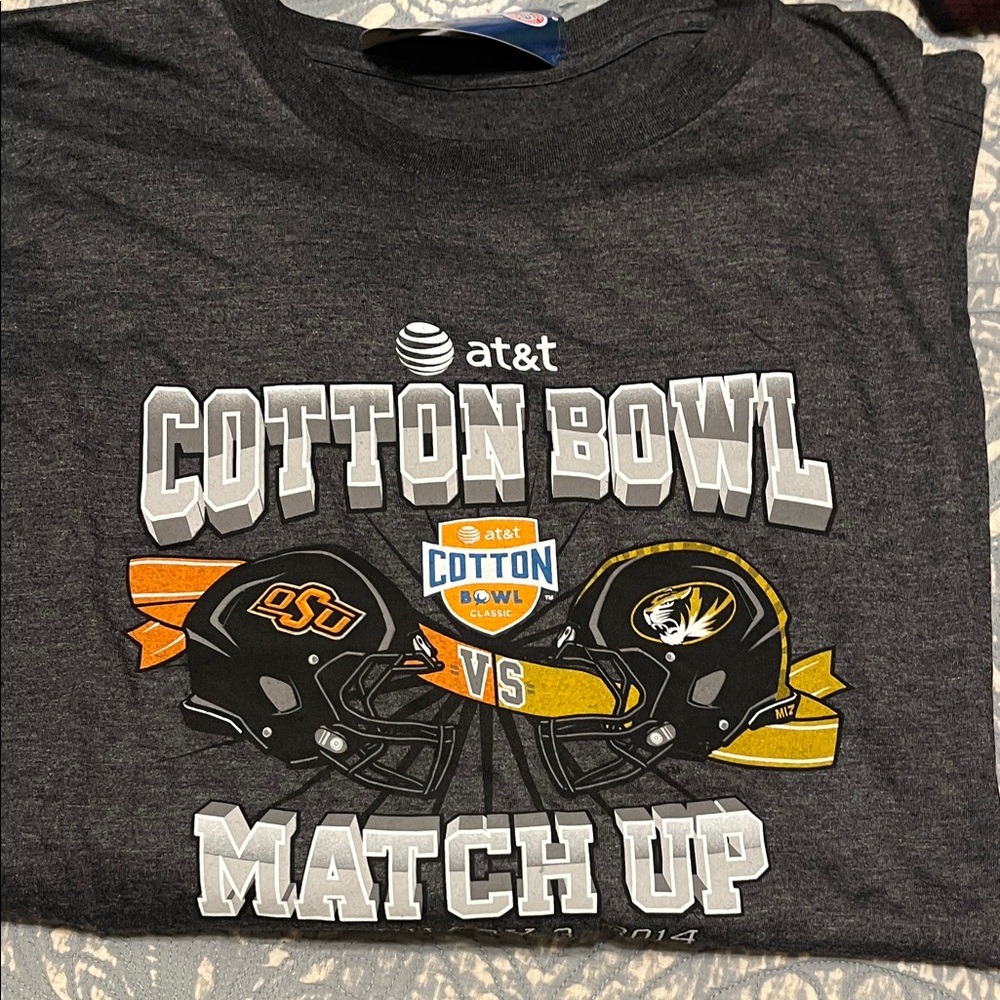 Gray Cotton Bowl Graphic T-Shirt